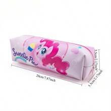 MY LITTLE PONY 1 Stück MY LITTLE PONY Mädchen Make-up Tasche, tragbare Aufbewahrungstasche, Federmäppchen, einfache Stiftetasche, Aufbewahrungstasche für Mädchen Grundschüler, Rückkehr zur Schule, Schulmaterial