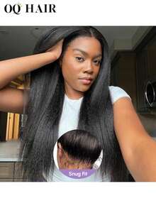 OQ Hair Upgrade U Part V Part Wigs Kinky Straight V Part Wig Human Hair Human Hair Wig No Leave Out Brazilian Human Hair 180% Density 16-24 Inch Natural Color For Women Halloween Costumes For Women Halloween Nails Plancha Para Cabello Glueless Wig Human Hair Halloween Maquillaje Hair Extensions Cosplay Fairy Hair Wedding Mermaid Black Wig Hair Stuff - SNatural - View 2
