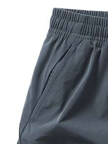 Men's Athletic Shorts With Drawstring, Elastic Waistband And Pockets, Quick-Dry And Loose Fit - Dark Grey - View 10