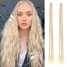 2 chiếc kẹp tóc tết trong tóc nối Blode màu nâu sẫm màu nâu nhạt màu đen kẹp tóc giả tóc sợi tổng hợp tóc nối phụ nữ mặc hàng ngày dự tiệc kẹp tóc nối tóc tự nhiên hàng ngày - Nhiều màu - Xem 17