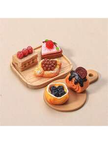 30 件/20 件/10 件/5 件甜点系列、树脂 DIY 配件、冰箱贴、过家家道具、娃娃屋迷你蛋糕模型 1:12、微型调味品、锡罐和微型瓶子装饰