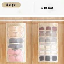 1 Túi đựng đồ lót treo tường, túi đựng áo ngực, quần lót, tất, túi đựng đồ trong tủ quần áo có thể gấp gọn và tái sử dụng, quà tặng tuyệt vời cho gia đình vào dịp Giáng sinh, Halloween (Nhiều màu sắc và kiểu dáng) - Xám - Xem 19