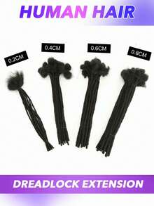 0.2 宽度脏辫，巴西原生人发，钩针编织，辫子接发，人发接发，10 股脏辫接发，纯手工制作，适合男女儿童，可卷曲和染色，8 - 18 英寸，1B27 - SNATURAL/27 - 查看 5