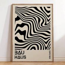 1pc /3PCSWall Arts Posters Optional Frame ModernMid Century Bauhaus Poster Geometric Wall Art Canvas Prints Living Room Bedroom Bright Colourful Artwork For Home Decor ,Wall Art With Frame