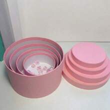 4pcsRound Gift Box, Flower Box, Gift Packaging Box, Suitable For Teacher's Day, Mother's Day, Father's Day, Valentine's Day, Christmas(There Are Slight Color Differences Between Different Batches Of Products, But The Quality Remains Unchanged)