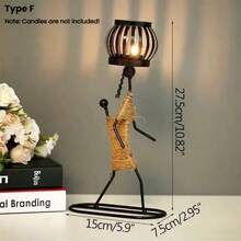 1PC Creative Metal Iron Candlestick, Romantic Candlelight Dinner Decoration, Table Decoration, Home Decoration, Interior Decoration, Candlestick Decoration, New Iron Candlestick, Home Living Room Bar Coffee Shop Table Decoration, Thanksgiving Gift, Decoration, New Year Gift, Valentine's Day Gift Gifts Birthday Graduation