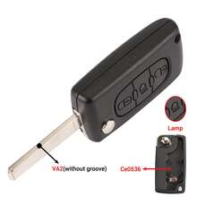 Jingyuqin 2/3 Button Flip Fob Car Key Case Shell For Peugeot 207 307 308 407 607 807 Partner Citroen C2 C3 C4 C5 C6 Xsara