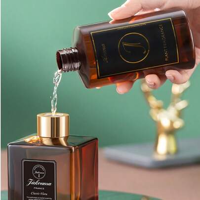 250毫升酒店级优质无焰香氛扩香器补充装，持久留香 - 适用于家居、卧室、客厅、浴室及各种场合。优雅家居装饰，浪漫卧室配件，除臭剂，空气清新剂。高端车载香氛扩香器，持久留香，汽车装饰，精油扩香器