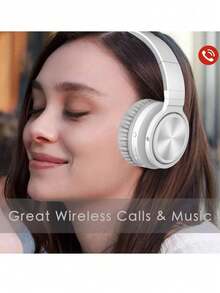 Audifonos Diadema Bluetooth Inalámbricos Dura 8 Horas - Blanco - Ver 2