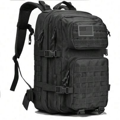 MOLLE Assault Pack, Men's And Women's Outdoor Tactical 50L Backpack, Fishing/Camping/Hiking Rucksack, 3-Day Bag