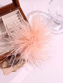 1pc Exaggerated Fashionable Elegant Solid Color Artificial Feather Brooch, Summer Bikini Dress Decoration Pin Backpack For School Office Accessories Shirts Jacket Jewelry Halloween Clothes Pin Funny Cute Teacher Gifts Halloween Accessories Teachers Day Costume Accessories Bag Charms - Multicolor - View 17