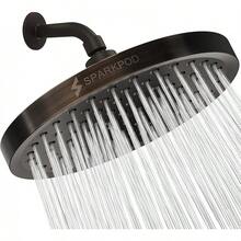 SparkPod Cabezal de regadera -Lluvia de alta presión -Diseño cromo moderno y lujoso -Instalación sencilla sin herramientas -El reemplazo ajustable perfecto para los cabezales de regadera de tu baños
