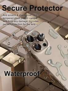 3pcs Ultra-Clear Tempered Glass Camera Lens Protector Film, Compatible With IPhone 16 Pro/Pro Max - Smooth Surface, Strong Adhesive, With Metal Protective Cover, Applicable To Lens Protector Film, Also Compatible With IPhone 16 Pro Max Phone Case - Brown - View 6