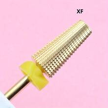 1pc Double Hand Use 5 In 1 Golden Tungsten Steel Nail Milling Drill Bits, Multi-Functional Carbide With High Hardness For Long-Term Gel Removal, 2.35mm Shank Diameter - Multicolor - View 8