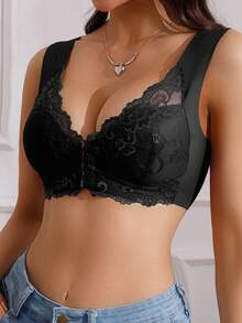 1件前扣开合性感露背休闲舒适简约休闲运动可爱纯真可爱浪漫甜美法式浪漫田园成熟迷人优雅休闲常规成熟迷人奢华无线/可拆卸衬垫针织面料支撑舒适内衣