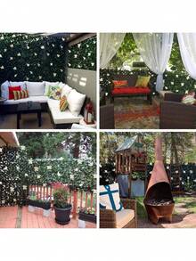 1 件可扩展围栏隐私屏，适用于阳台露台户外，人造隐私屏装饰，仿常春藤围栏板，适用于户外墙壁，背景花园后院家居装饰 - 彩色 - 查看 10