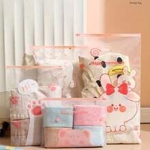 20个装拉链袋母子密封袋幼儿园衣服分类袋衣服等候袋储物袋自封袋爱心情人节 - 彩色 - 查看 3