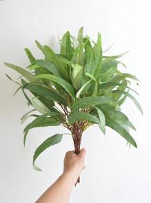 1PC/4PCS/8PCS Real Touch Small Short Branch Artificial Eucalyptus Leaves Willow Leaves Wedding Bouquet Accessories Dining Table Bedroom Home Decoration