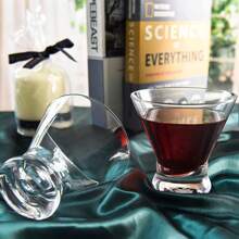 1 pieza Taza de cristal transparente para helado, batido, pudín y yogur, taza de postre y cóctel con fondo grueso