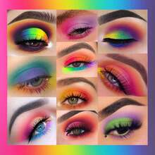 UCANBE EXOTIC FLAVORS Neon Eyeshadow Makeup Palette - 48 Colorful High Pigmented - Rainbow Matte Shimmer Glitter Eye Shadow Make Up Pallet Gift Set - Multicolor - View 7