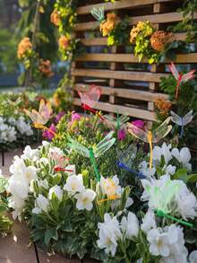 12件/10件/1件 逼真蜻蜓 3D蜻蜓花園裝飾 蜻蜓花園插樁 蜻蜓花園飾品 庭院裝飾 附桿蜻蜓插樁 現代蜻蜓設計花園裝飾 附莖 適用於花園/商店/居家牆面裝飾 3D可動花園/花卉/派對室內外盆栽裝飾 - 彩色 - 查看 3