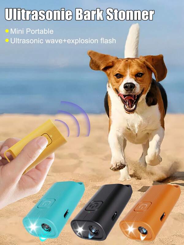 New Mini Ultrasonic Dog Repellent, USB Rechargeable, Lithium Polymer Battery, Pet Training Device, Anti Bark Trainer, Portable And Easy To Carry, Prevents Dog Bites, For Outdoor Use, Pet Supplies