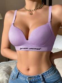 Set de 3 brasieres sin alambres, de levantamiento, cómodos y transpirables, ropa interior casual para mujer