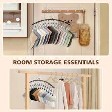 A Stainless Steel Clothes Drying Rack With 15 Clips - A Windproof Hanging Socks And Underwear Organizer, A Space-Saving Multifunctional Drying Rack, Suitable For Home, Bedroom, Balcony Use