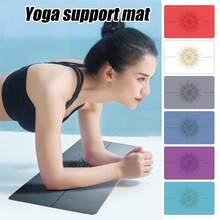 1PC 60*40cm Rubber Yoga Mat Soft 50mm Thick Wear Resistant Non-Fading Home Yoga Support Mat Mini Auxiliary Pad Anti-Slip Knee Cushion Mat Women Yoga Pilates Exercise Accessories - Multicolor - View 3