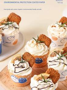 50-Pack Cupcake Liners - Heat Resistant (180°C), Oil And Water Resistant | Coated Paper