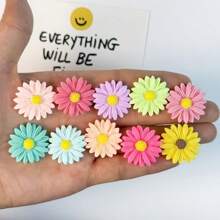 2/5/8/10pcs Multicolor Small Daisy Fridge Magnets, Magnetic Whiteboard Decor, Cute Plant Decorative Magnets For Home Decor And Creative Gifts
