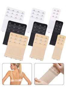 3pcs Bra Strap Extenders With Elastic, 2/3/4 Hooks, Adjustable And Comfortable Bra Extension