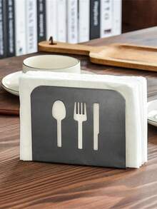 金属餐巾架系列桌面纸巾架复古餐巾独立纸巾架适用于家庭、厨房、室内外装饰 - 彩色 - 查看 10