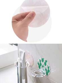 Estante adhesivo para cepillos de dientes, soporte para cepillos de dientes montado en la pared para el baño, almacenamiento plegable de cinco agujeros, soporte para pasta de dientes y cepillos de dientes, estante de almacenamiento multifuncional que puede guardar maquinillas de afeitar y bolas de baño, ahorra espacio en el mostrador, accesorios de baño