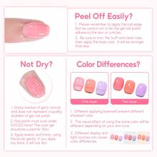 COSCELIA 25PCS Jelly Gel Nail Polish Set 25 Sheer Translucent Colors Soak Off UV LED For Spring Summer Home Manicure Gift - Love the Color Of Wings - View 8