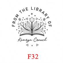 Personalisierter Buchprägestempel (1 Stück), individueller Buchprägestempel, Prägestempel "Aus der Bibliothek", Geschenk für Bücherliebhaber, Bibliotheksprägestempel, Logoprägestempel, personalisierter Hochzeitsprägestempel, Papierprägestempel, Valentinstagsgeschenk, Handprägestempel, multifunktional, dekorativ, wiederverwendbar, modern, bunt, niedlich, Vintage, Cartoon, Kawaii, individuell, personalisiert, einzigartig, maßgeschneidert, für Mitarbeiter, Kunden, Studenten, für Büro/Arbeit/Schule, Bürodekoration