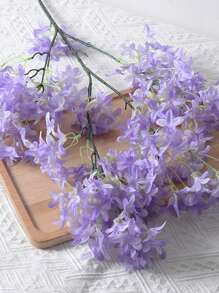 Grandes tiges artificielles de fleurs de cerisier pourpres de 35 po (88 cm), fleurs de lilas réalistes pour la décoration intérieure/extérieure, mariages, salles, ornements, festivals et décoration de la maison. Décoration saisonnière de printemps et d'été.