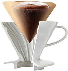 Hario  - Juego de cafetera, Negro, Tamaño 02 (mediano: 1-4 tazas de café) SCFB - BLANCO - Ver 3