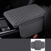 Copri console centrale per auto in pelle, cuscino poggiabraccio con 2 tasche portaoggetti, accessorio universale per bracciolo sedile auto, imbottitura protettiva per interni auto adatta alla maggior parte dei veicoli