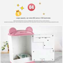 Hucha musical para niños Banco electrónico de depósito automático Mini cajero automático Cajas de ahorro para niños pequeños - Rosa - Ver 6