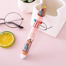 Sanrio 8pcs Sanrio Pompompurin Multicolor Ballpoint Pen, Creative Stationery, Student Planner Pens, Cute Fresh Learning Supplies School Supplies, Back To School