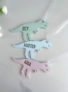 Cute Backpack Tags, Dinosaur Name Tag, Bag Tags For Kids, Custom Keychain For School, Diaper Bag Charm, Bag Charm, Backpack Name Tag Back To School Winter Gift Ideas Boy Girl Valentine's Day
