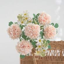 3 Bunches Artificial Peony Hydrangea & Chrysanthemum Bouquet, Real Touch Faux Flowers, Bridal Hand Bouquet,Home Office Decor, Flower Arrangements Artificial Centerpiece, Outdoor Garden Yard Wedding Birthday Bridal Shower Decor,Fall Decor,Autumn