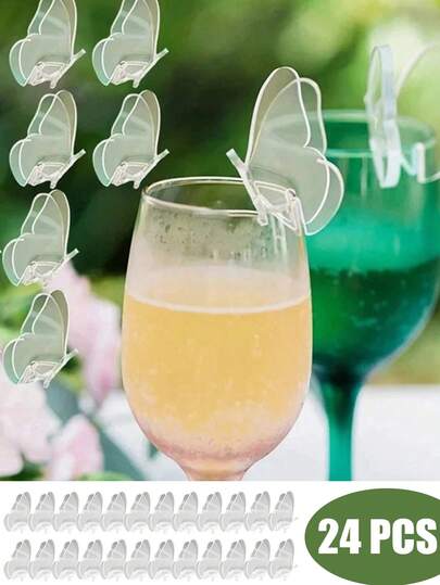 Etichete acrilice cu fluturi pentru decorarea petrecerilor de ziua de naștere de nuntă