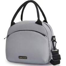 1 pezzo/2 pezzi Lunch box portatile con manico, borsa termica impermeabile e resistente all'olio, borsa bento grande capacità per lavoratori d'ufficio, disponibile come borsa a tracolla e borsa termica, borse estive per alimenti per uso all'aperto, borse per picnic e campeggio, borse per il ritorno a scuola