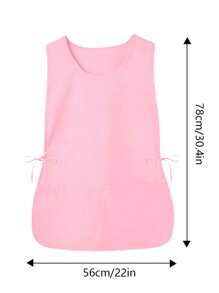 1pc Unisex Sleeveless Apron Vest, Neutral Work Apron For Adults, For Shoemakers, Chefs, Cleaning, Nursing