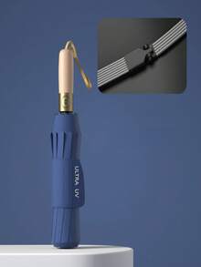 1pc Fully Automatic Jumbo Umbrella, Weather-Proof Black Coating UV Protection Folding Dual-Purpose Sun & Rain Umbrella, Suitable For Outdoor Travel Use - Multicolor - View 14