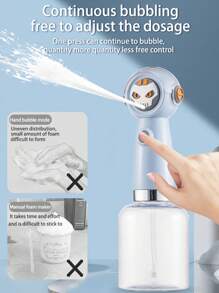 جهاز تفريغ رغوة جديد للحيوانات الأليفة، صانع رغوة كهربائي لشامبو القطط والكلاب، تشغيل بلمسة واحدة، إنتاج رغوة تلقائي، فقاعات دقيقة للتنظيف الشامل، حجم رغوة قابل للتعديل، منخفض الضوضاء، صديق للحيوانات الأليفة