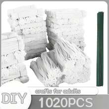 {Large Capacity Wholesale} 10/20/1020pcs DIY Pipe Cleaner Projects, Pipe Cleaners For Art Crafts, 20 Colors Chenille Stems With Floral Stem Wires, Fuzzy Stems Pipe Cleaners And Flower Rod Flower Bouquet DIY Art Supplies Thick Fuzzy Wire Sticks Bulk For Beginner