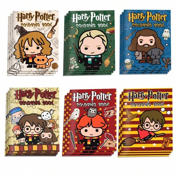 Warner Bros Livro de colorir Harry Potter e anime da Warner Bros - Coleção de arte multitemática: magia de Hogwarts, personagens de mangá e designs de quadrinhos. Papel grosso premium para união familiar e relaxamento criativo.